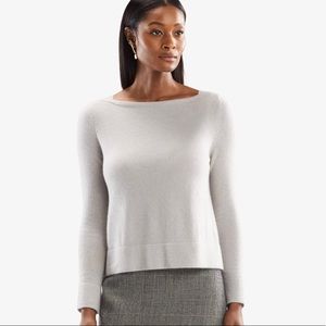 MM LaFleur 100% cashmere Kendall sweater grey